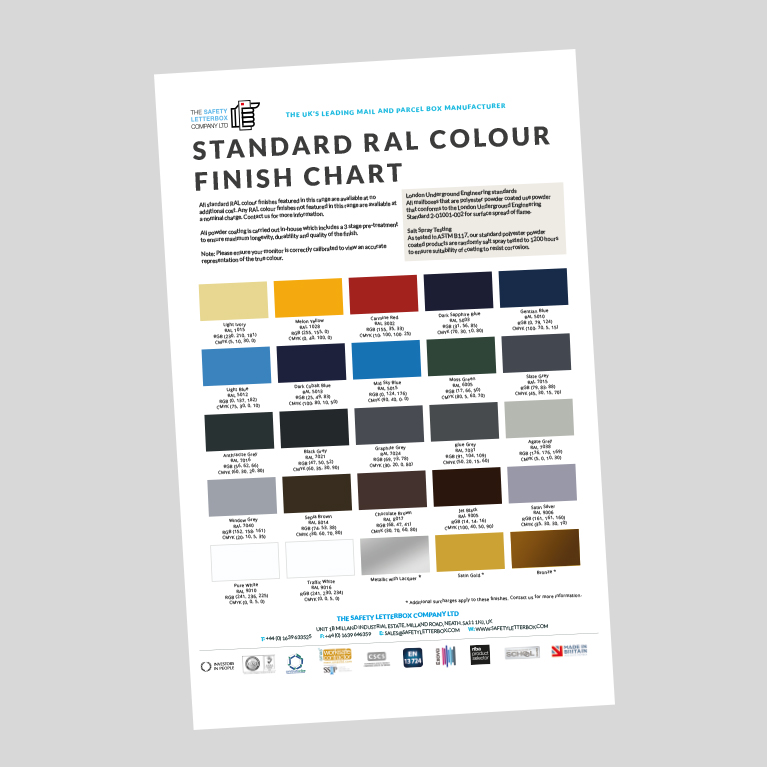 the-safety-letterbox-company-ral-colour-chart